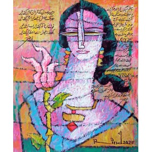 A. S. Rind, 12 x 14 Inch, Acrylic On Paper, Figurative Painting, AC-ASR-805